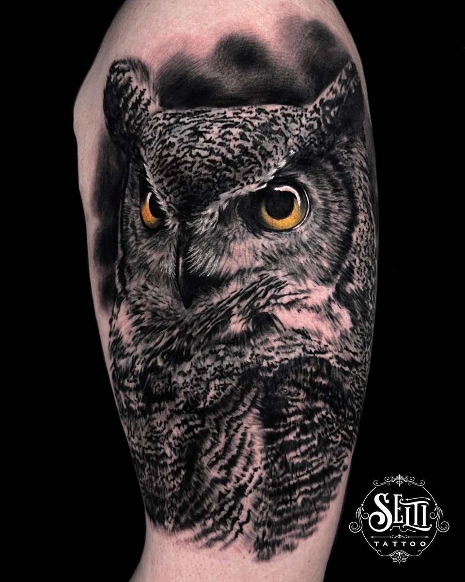 Katarzyna Cieślak -tatuaż-cover-owl-Black & Grey-Realizm