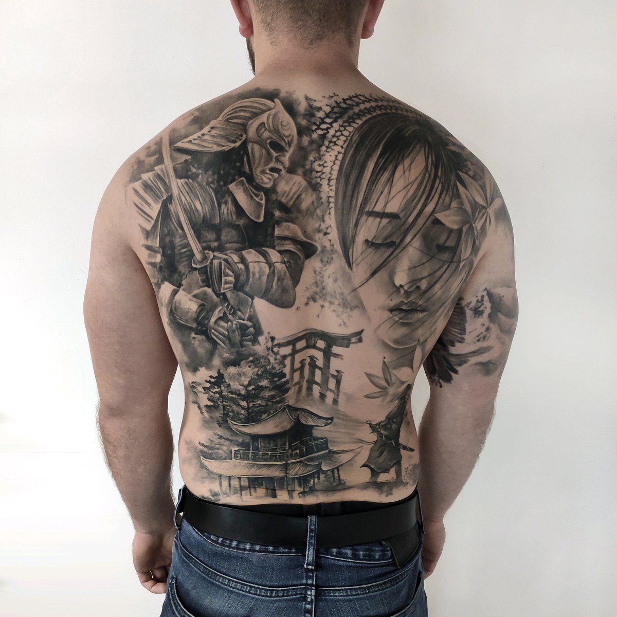 Tomasz Fabia-tatuaż-feudalnajaponia-samurai-Black & Grey-Realizm