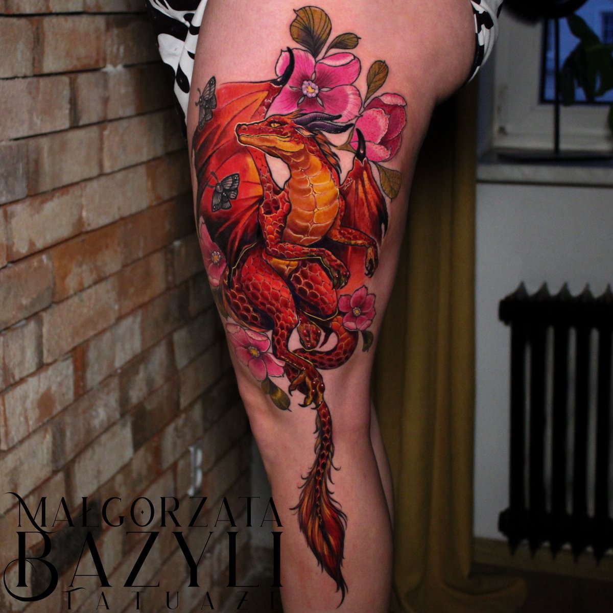 Małgorzata Bazyli-tatuaż-smok-dragon-Neo-tradycyjny