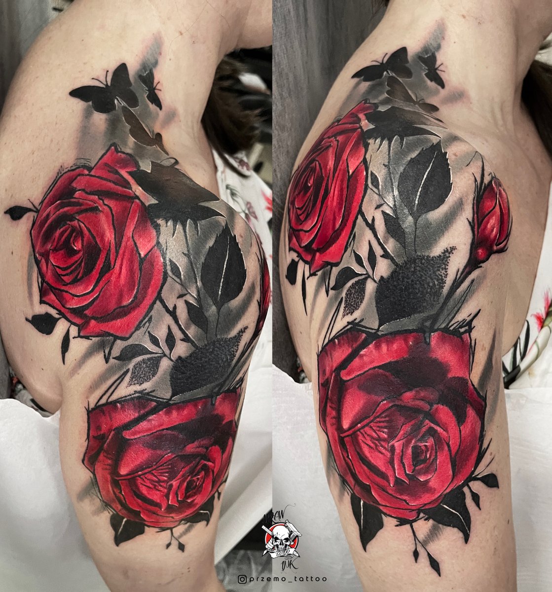 Przemysław Jaśkiewicz-tatuaż-coverup-coveruptattoo-Abstrakcyjny-Graficzny / Sketch-Newschool / Graffiti / Cartoon