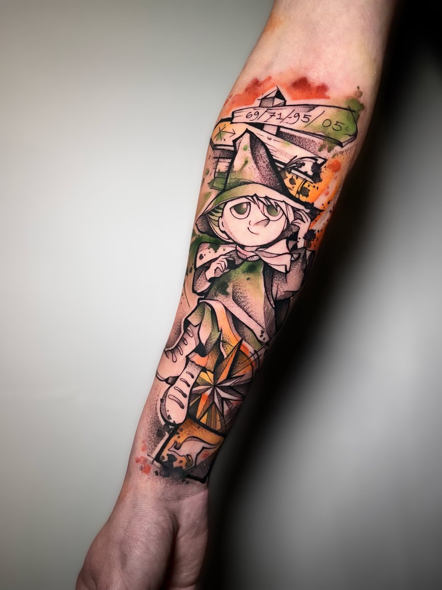 Oliwia Pasko-tatuaż-włóczykij-muminki-Dotwork-Graficzny / Sketch-Watercolor