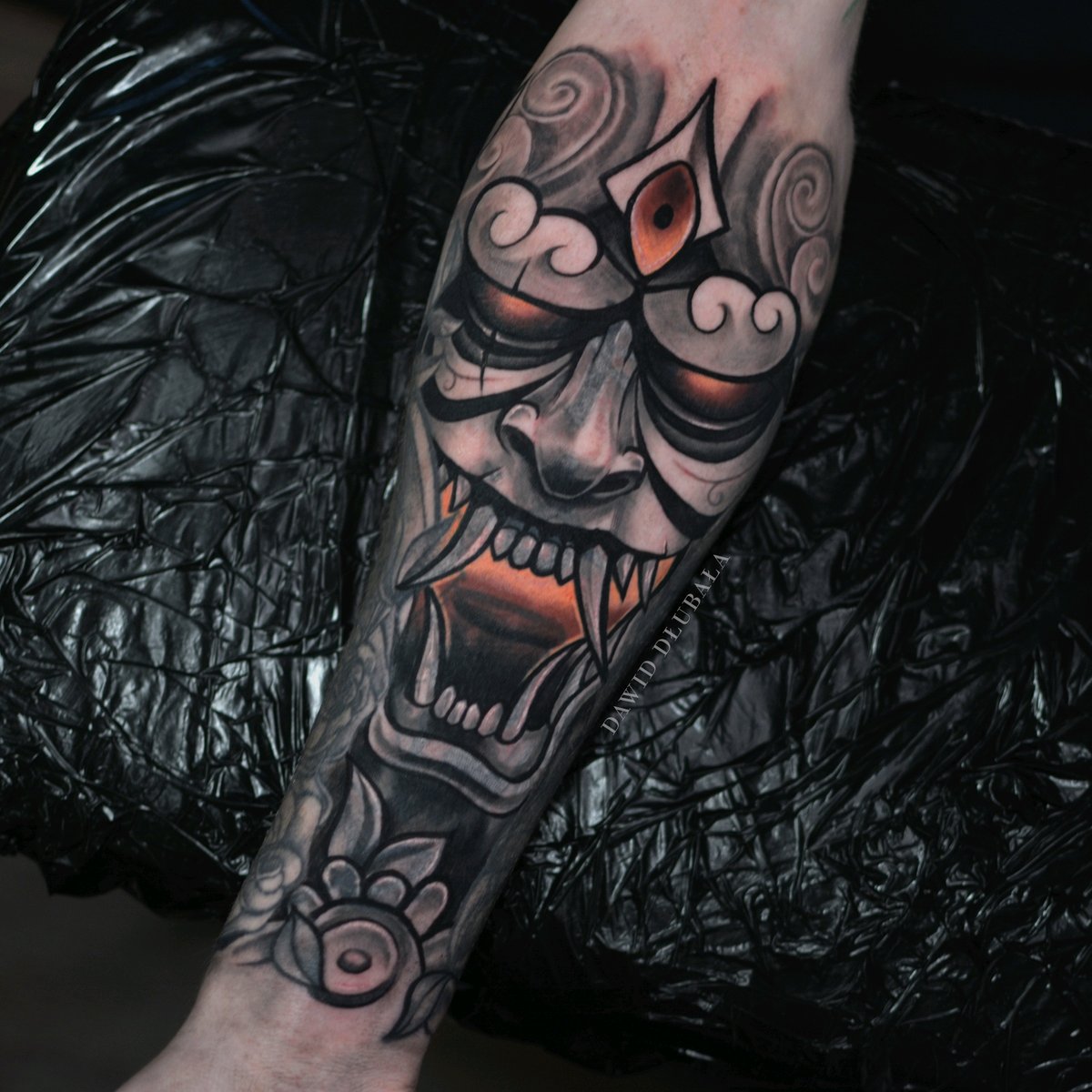 Dawid Dłubała-tatuaż-samuraj-demon-Neo-tradycyjny-Newschool / Graffiti / Cartoon