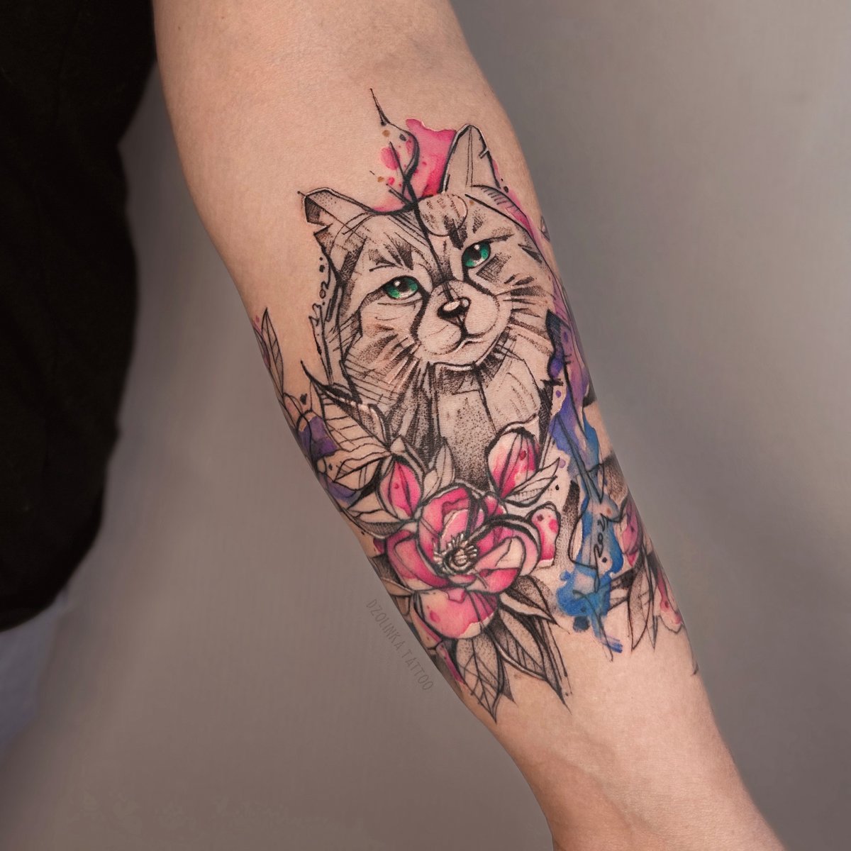 Angelika "DŻOLINKA" Lorek-tatuaż-Graficzny / Sketch-Watercolor