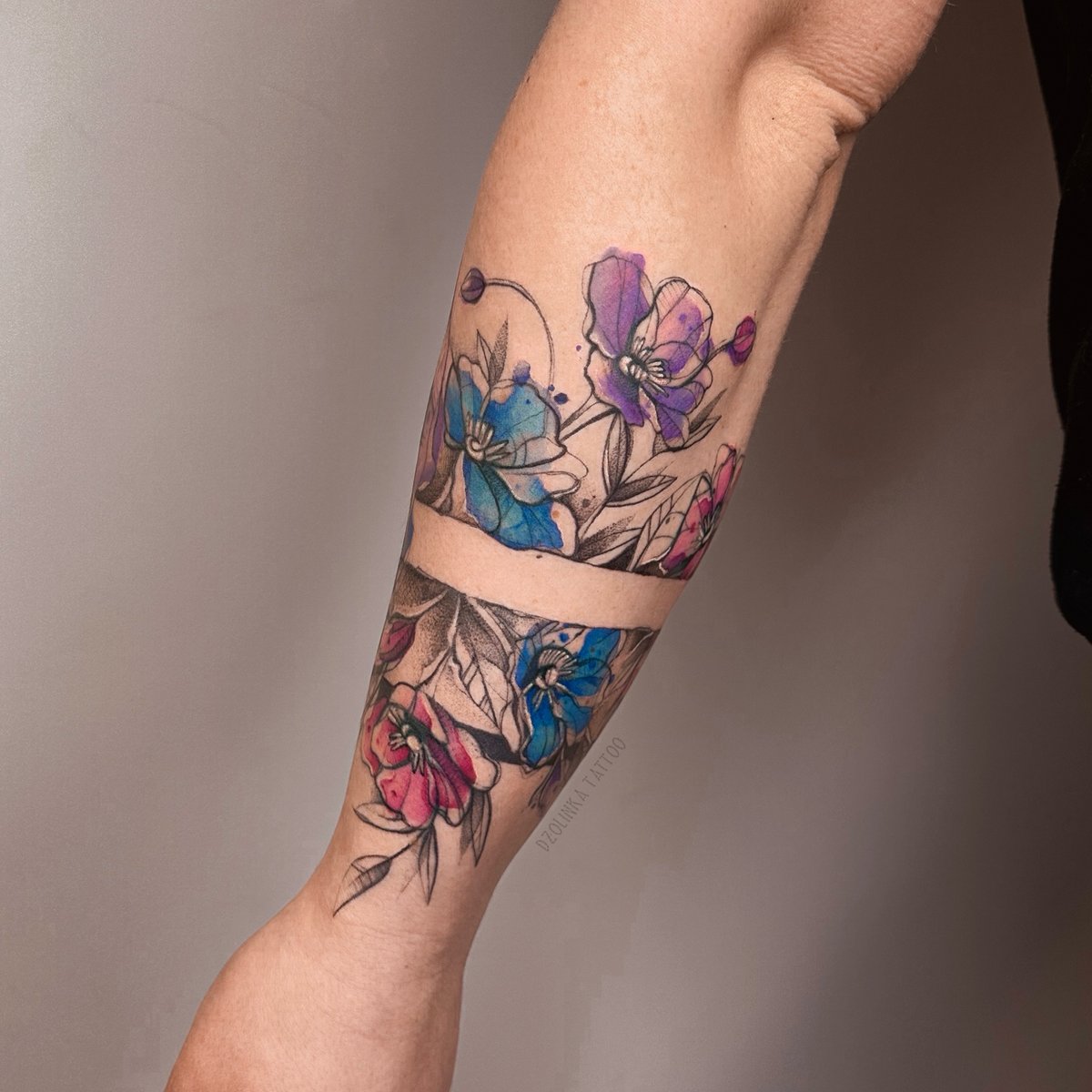 Angelika "DŻOLINKA" Lorek-tatuaż-Graficzny / Sketch-Watercolor