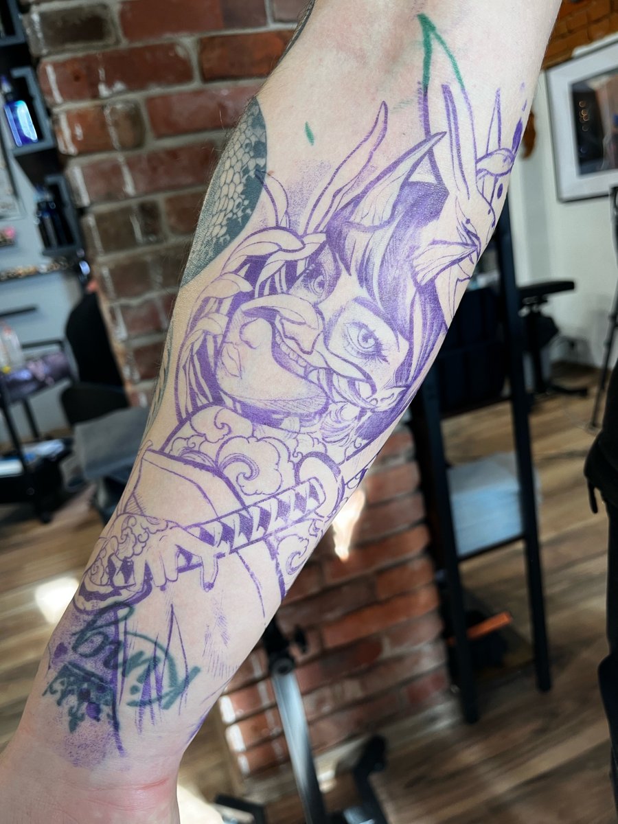 Oliwia Pasko-tatuaż-japanese-warior-Dotwork-Graficzny / Sketch