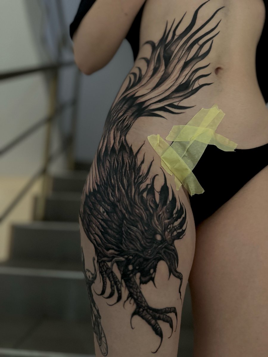 Fenkovaa-tatuaż-Black & Grey-Blackwork / Blackout-Gotycki-Surrealizm / Horror