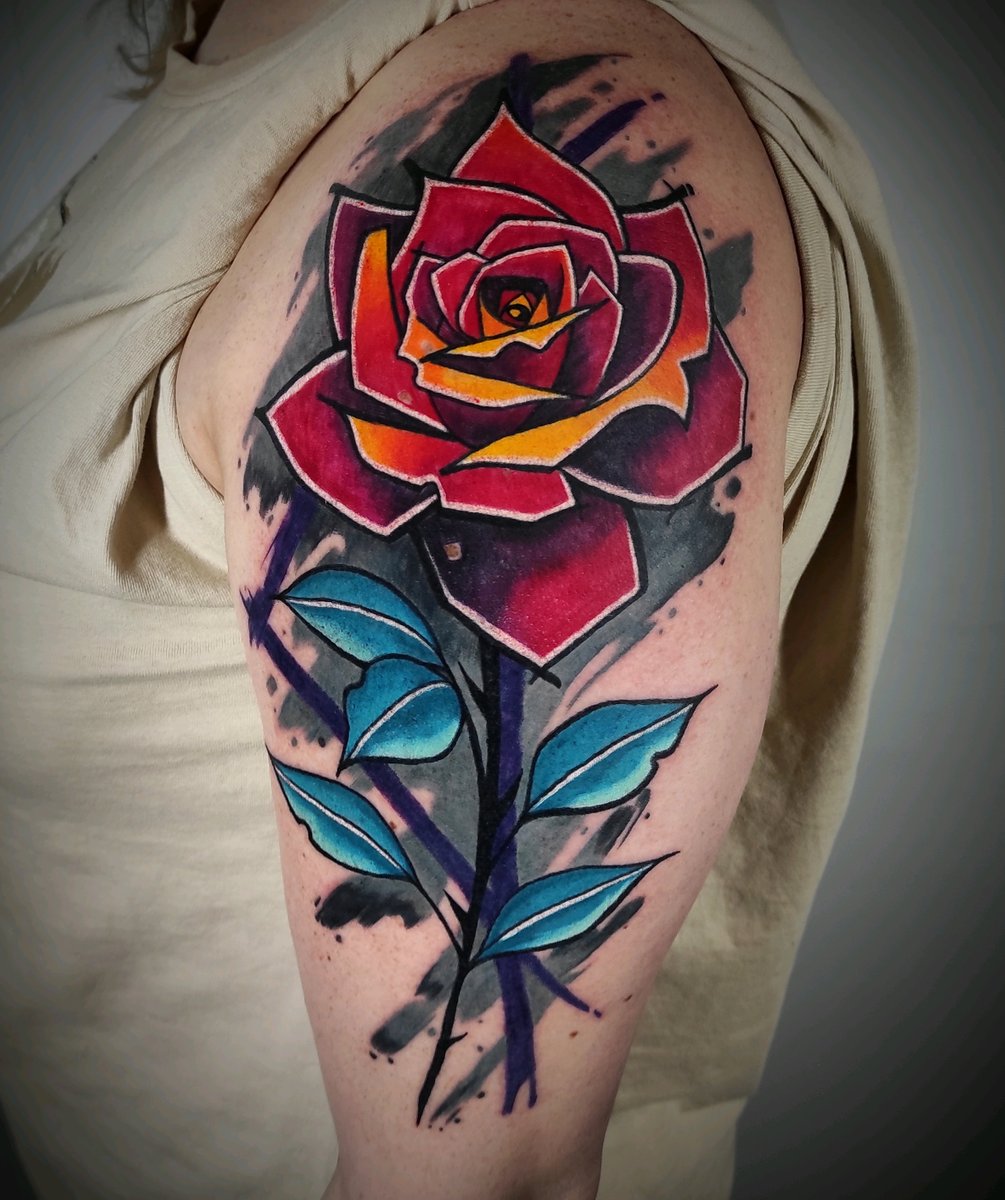 Jakub DINKZ Chruściel-tatuaż-Abstrakcyjny-Newschool / Graffiti / Cartoon-Watercolor