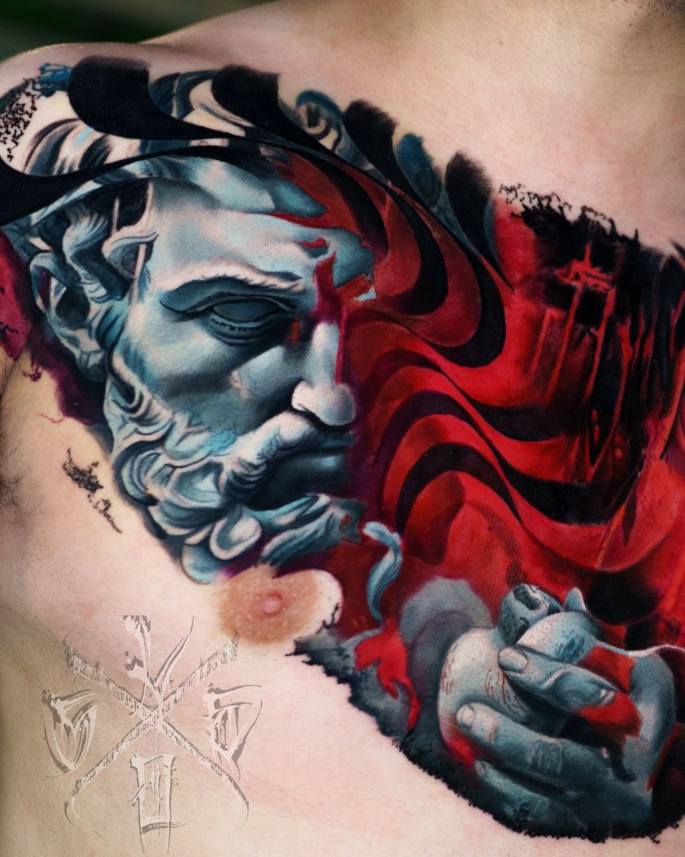 Thanks.Leo_Tattoo-tatuaż-poseidon-zeus-Abstrakcyjny-Realizm