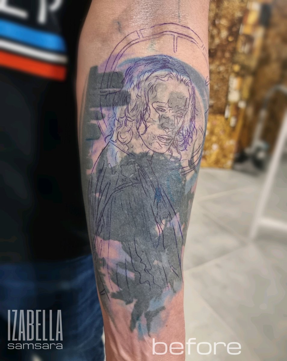 Izabela Solarz-tatuaż-coverup-kruk-Realizm-Surrealizm / Horror