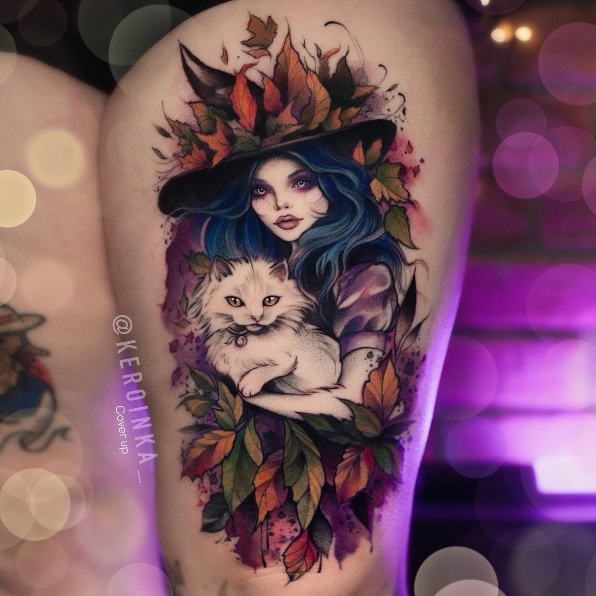 Keroina-tatuaż-Dotwork-Graficzny / Sketch-Watercolor