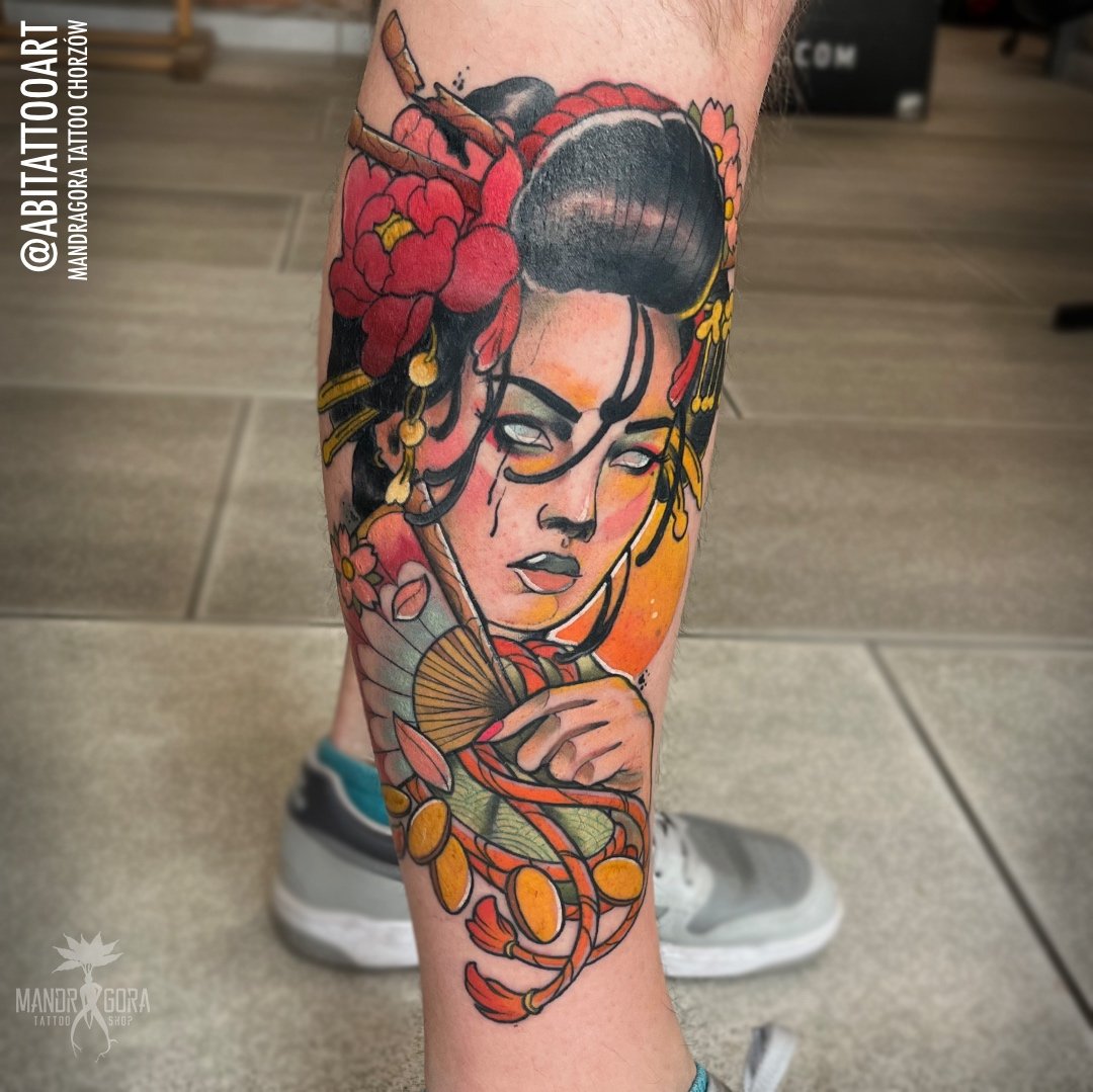 Kamila Abi Abram-tatuaż-geisha-japan-Irezumi (Japoński) / Neo-japoński-Neo-tradycyjny