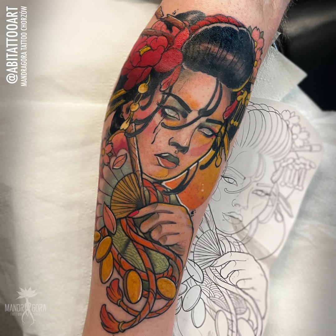 Kamila Abi Abram-tatuaż-geisha-japan-Irezumi (Japoński) / Neo-japoński-Neo-tradycyjny