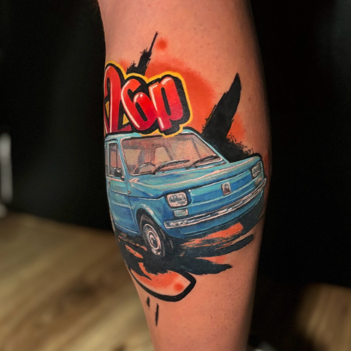 Łukasz Żydek-tatuaż-maluch-klatwa-Graficzny / Sketch-Kaligrafia / Lettering-Newschool / Graffiti / Cartoon-Realizm