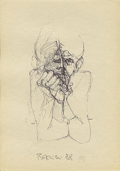 Przemysław Jaśkiewicz-tatuaż-beksiński-zbeksiński-Graficzny / Sketch-Line work / Fineline / Outline