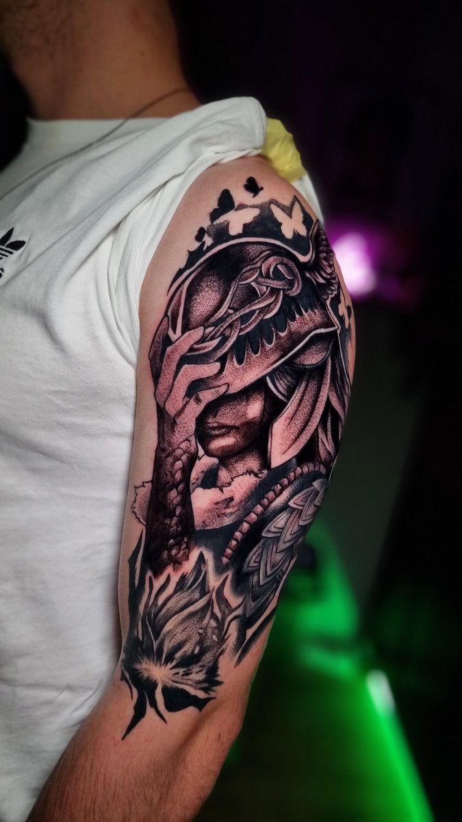 ronin47-tatuaż-portret-malenia-Dotwork