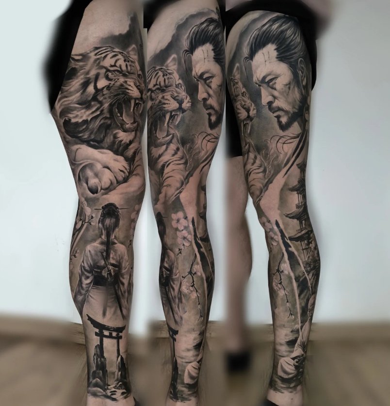 Tomasz Fabia-tatuaż-Japonia-Japońskitatuaz-Abstrakcyjny-Irezumi (Japoński) / Neo-japoński-Realizm-White Ink