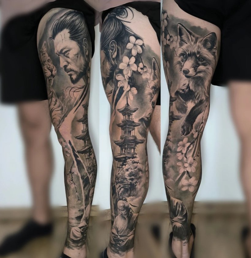 Tomasz Fabia-tatuaż-Japonia-Japońskitatuaz-Abstrakcyjny-Irezumi (Japoński) / Neo-japoński-Realizm-White Ink