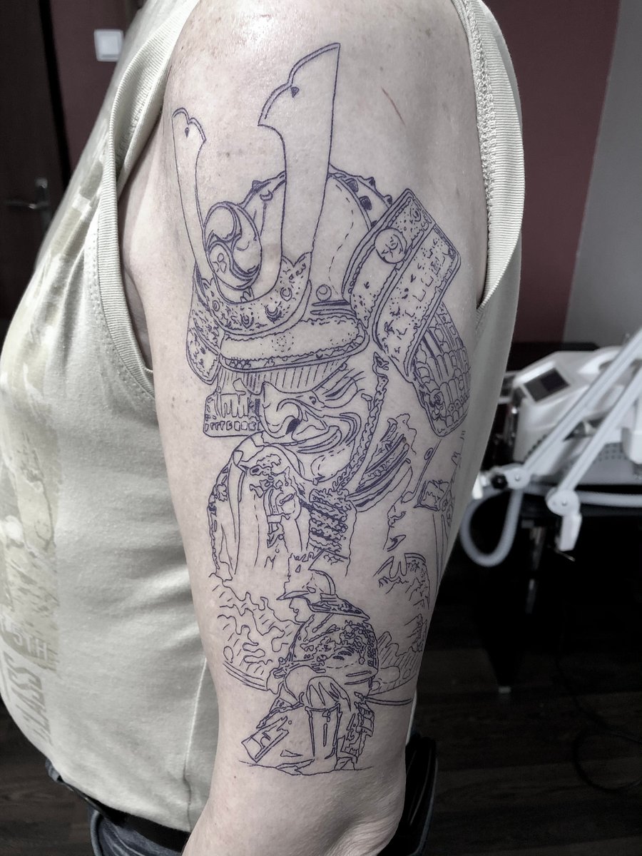 Sebastian Stańczak-tatuaż-samuraj-ramię-Realizm