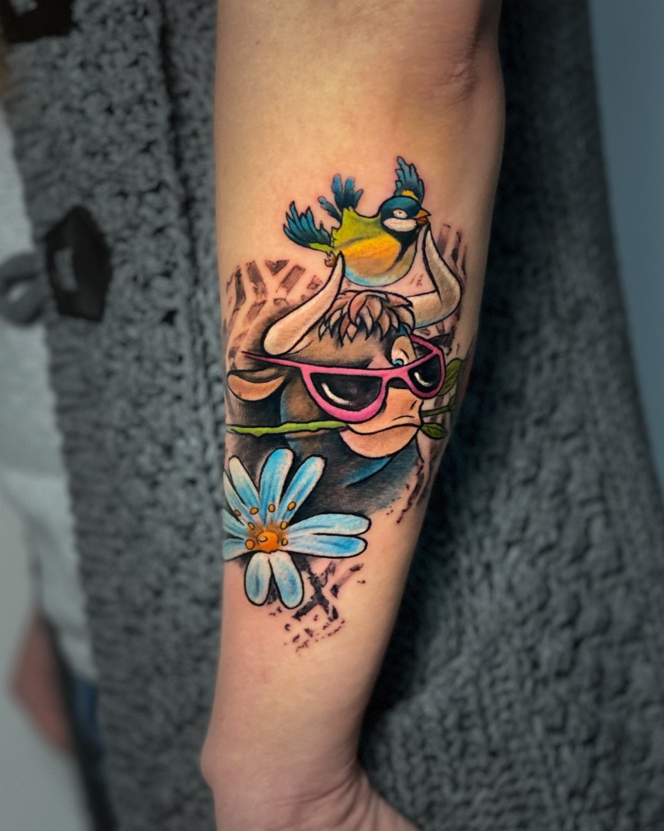 Thanks.Leo_Tattoo-tatuaż-byczek-byk-Newschool / Graffiti / Cartoon