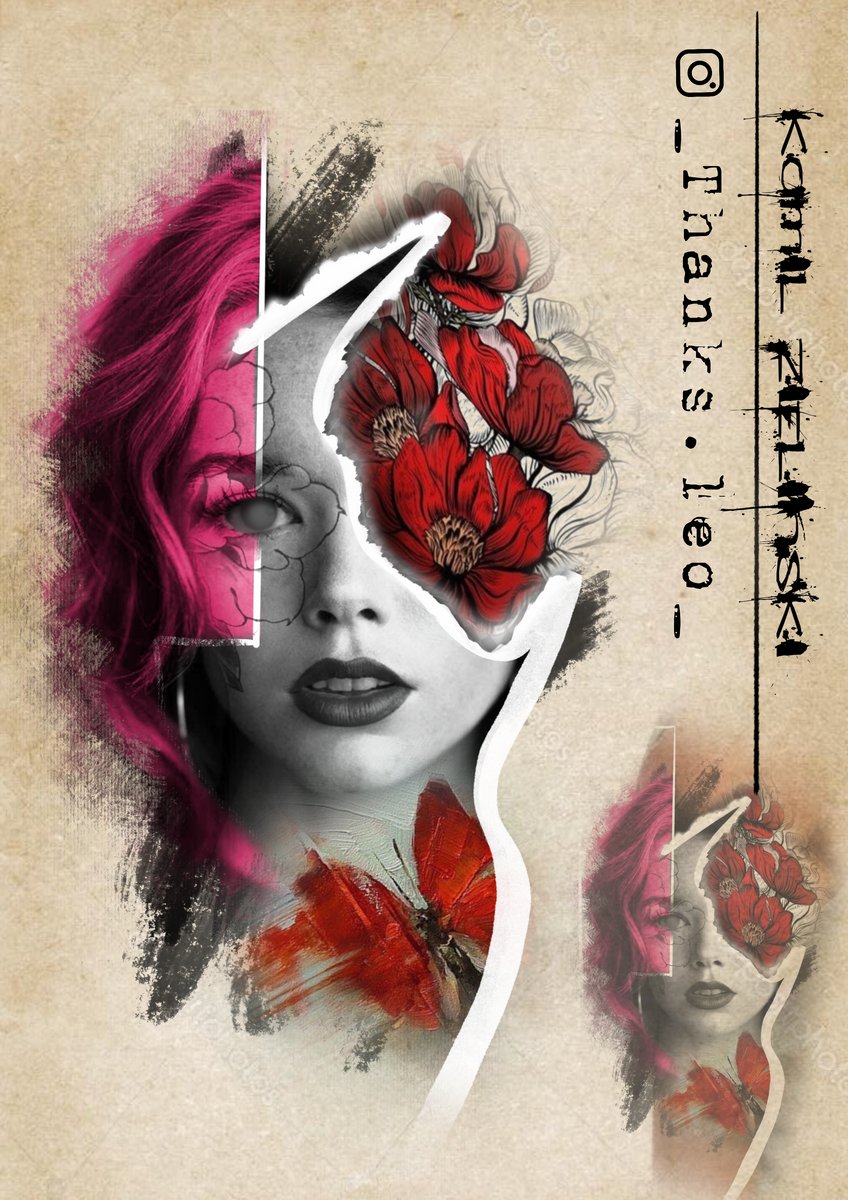 Thanks.Leo_Tattoo-wzór-twarz-kobieta-Abstrakcyjny-Graficzny / Sketch