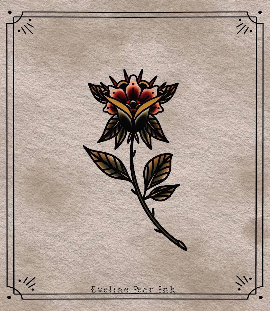 Eveline Pear Ink -wzór-oldschool-oldschooltattoo-Traditional / Oldschool