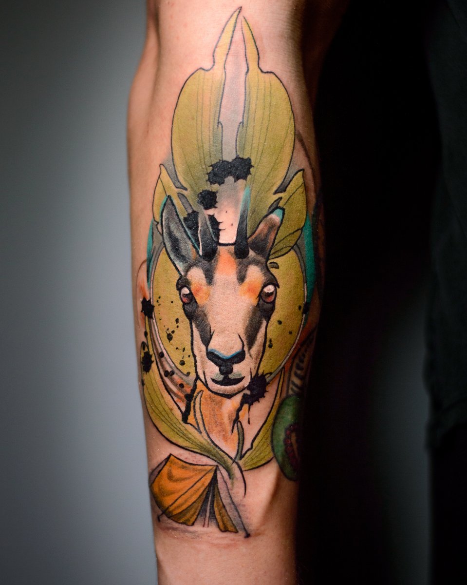 Thanks.Leo_Tattoo-tatuaż-goat-warszawa-Abstrakcyjny-Newschool / Graffiti / Cartoon