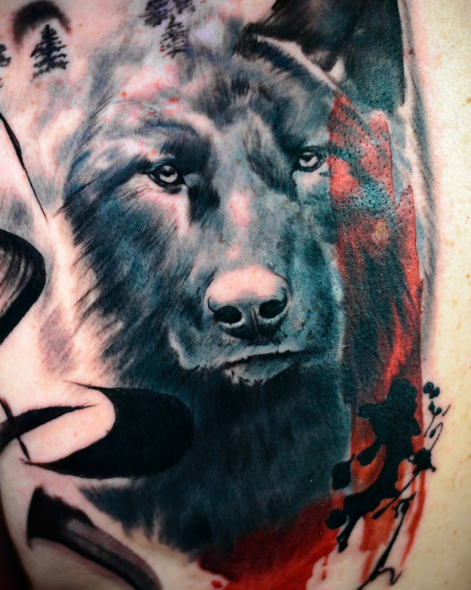 Thanks.Leo_Tattoo-tatuaż-wilk-cover-Black & Grey-Trash Polka