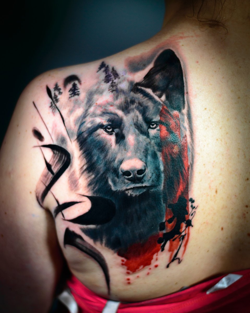 Thanks.Leo_Tattoo-tatuaż-wilk-cover-Black & Grey-Trash Polka