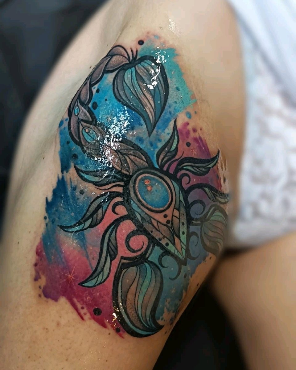 Black Owl -tatuaż-Graficzny / Sketch-Neo-tradycyjny-Newschool / Graffiti / Cartoon-Watercolor