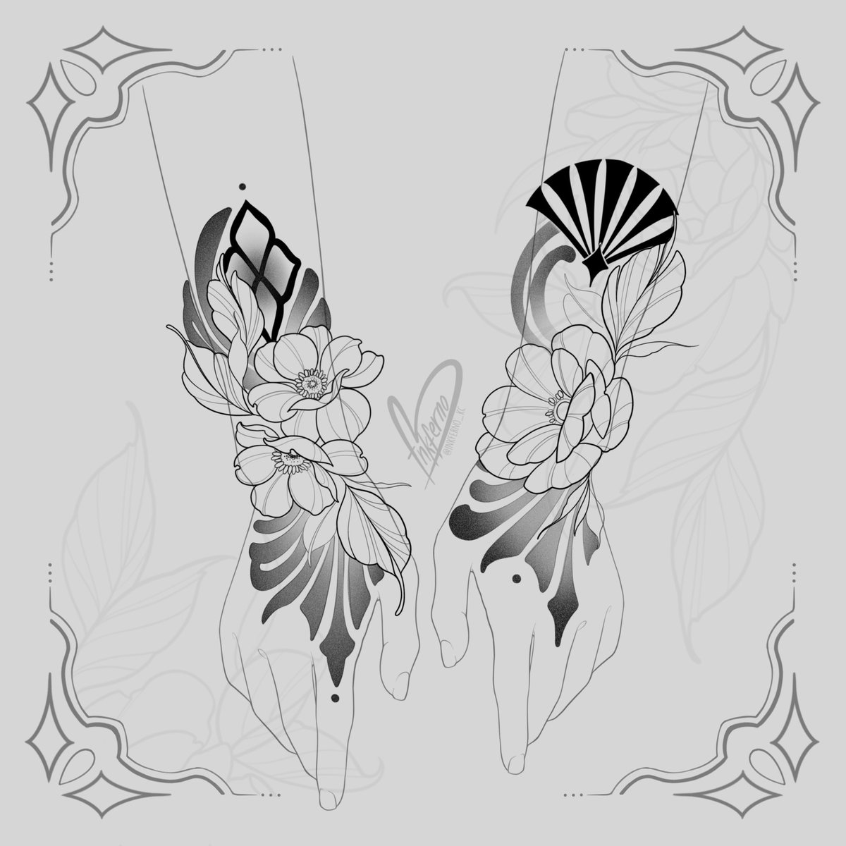 Katarzyna Chęś-wzór-lodz-tattookonwent-Geometryczny / Ornamenty-Neo-tradycyjny