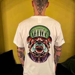 ★送料・関税込★SATUR★Smudged logo Artwork T-Shirt★ Abstract Graphic Printed SS Tee | STUDIO SEVEN (スタジオ セブン)