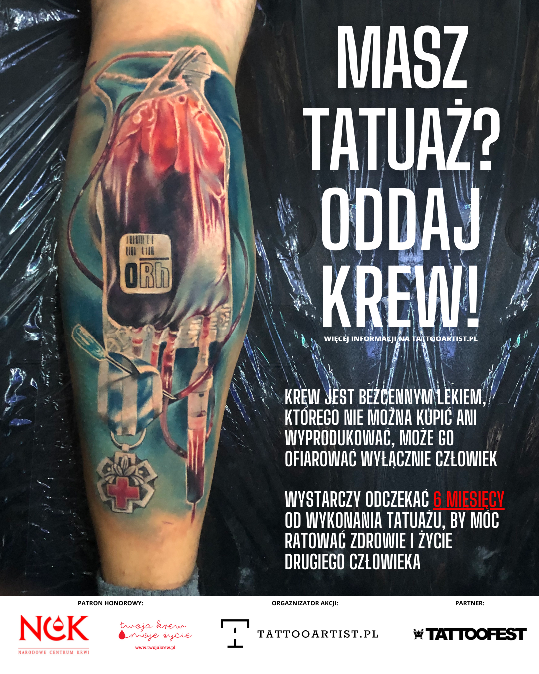 Więcej o akcji MASZ TATUAŻ? ODDAJ KREW!